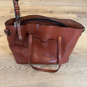 Brown Leather Tote Bag - Classic Everyday Carry